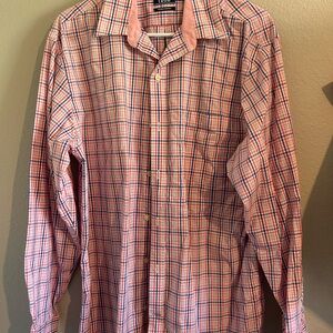 Men's Pink Plaid Shirt